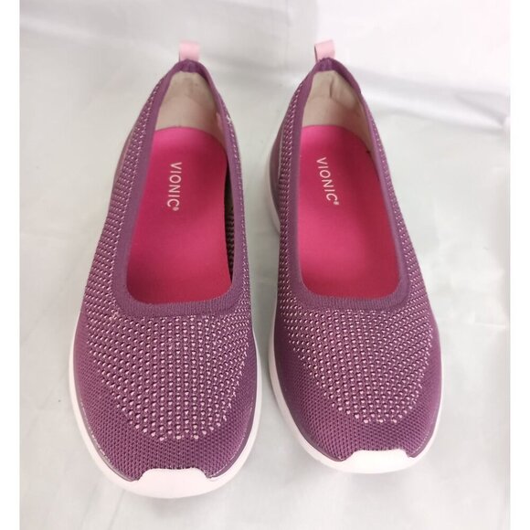 Vionic Vortex Kallie Slip-On Shoes Women’s Size 10 Grape Kiss Knit Comfort Sneak - Picture 1 of 10